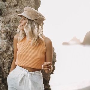 NWOT 525 America yellow sweater tank revolve